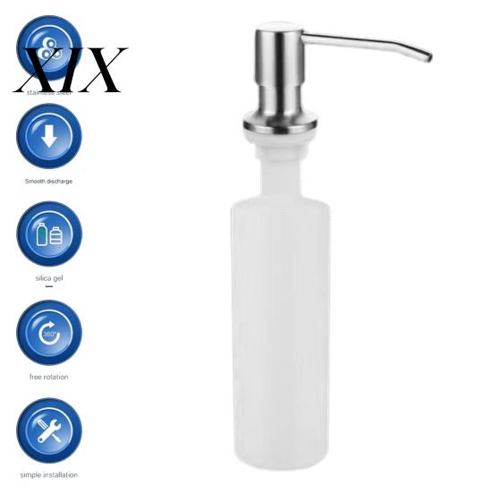Spülmittelspender für Küchenspüle 350ml/500ml Edelstahl Vielseitig Langlebig Platzsparend Rostfrei für Zubehör Flüssig