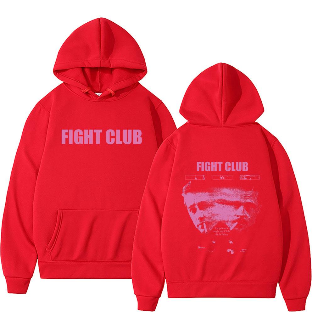 TV Fight Club Face Graphic Hoodie Men Women Casual Vintage Fleece Cotton Pullover Hoodies Unseix Fashion Oversized Streetwear High Quality Tops