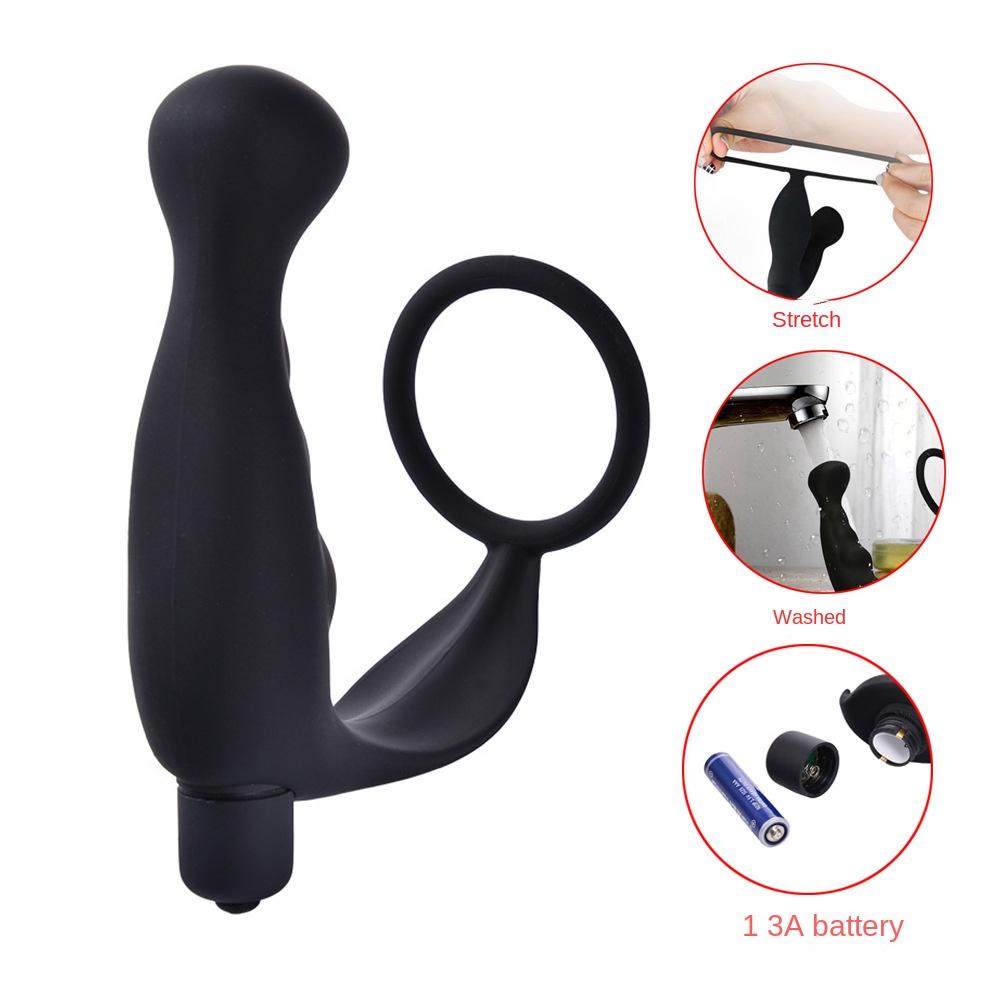 Adult sex toys toy 10 frequency prostate lock fine ring silicone vibrator anal plug male massager cock ring
