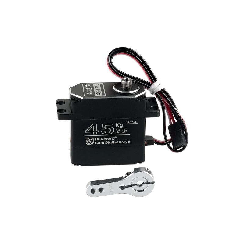 DSservo DS3345 45KG Aluminum Alloy Case IP67 Waterproof Core Digital Metal Gear Servos for 1/8 1/10 RC Crawler Car Boat Truck
