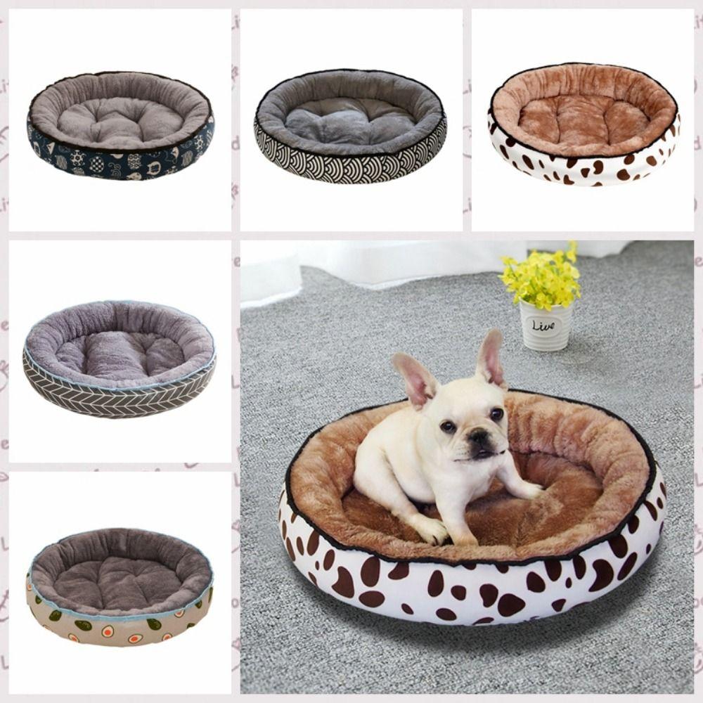 

Овальная кровать для сна для собак, плюшевая теплая будка для собак, кровати для домашних животных, гнезда, подушка для кошек, гнездо для зимы