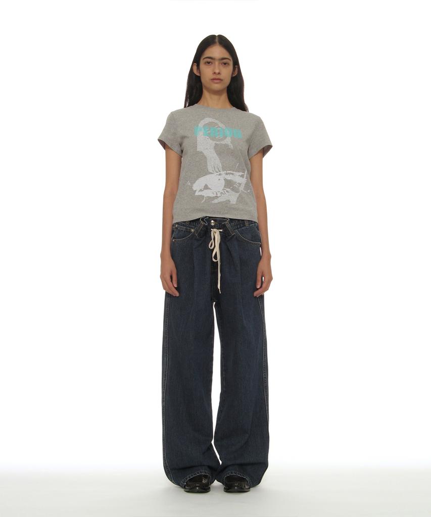 PARTIMENTO WOMEN Period Printed Tee_Melange