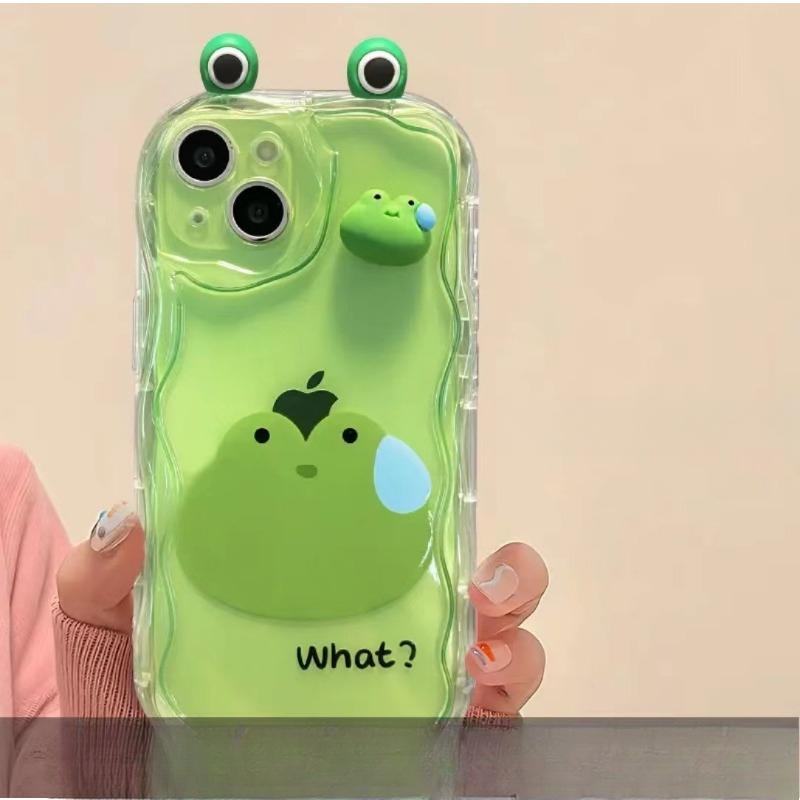 

Подходит для чехла для мобильного телефона Xiaomi 13 11/10s Силиконовый мягкий чехол Note12 Милая трехмерная кукла-лягушка Redmi K60 Redmi Note 9 Pro