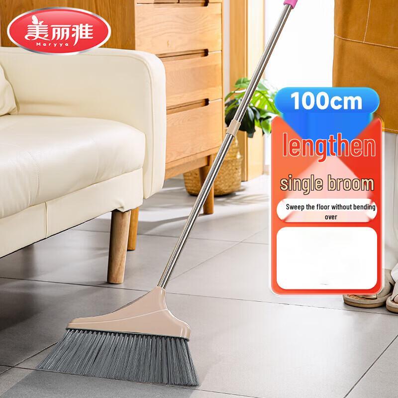 

Мелия Веник для дома с мягкой щетиной и ручкой из нержавеющей стали