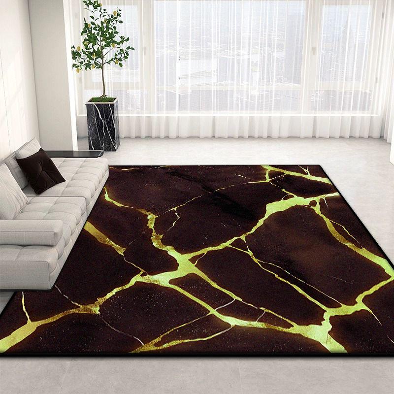 Nordický luxusní domácí koberec do obývacího pokoje Pratelný Černobílý Mramorový Koberec pod Pohovku do Ložnice Dekorace Obývací Pokoj Protiskluzová Podlahová Rohož