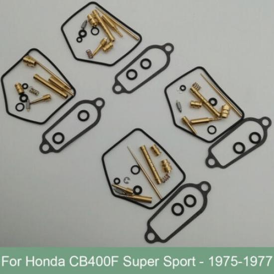 4 Set Carburetor Rebuild Kits For Honda CB400F Super Sport 1975-1977 Carb Repair