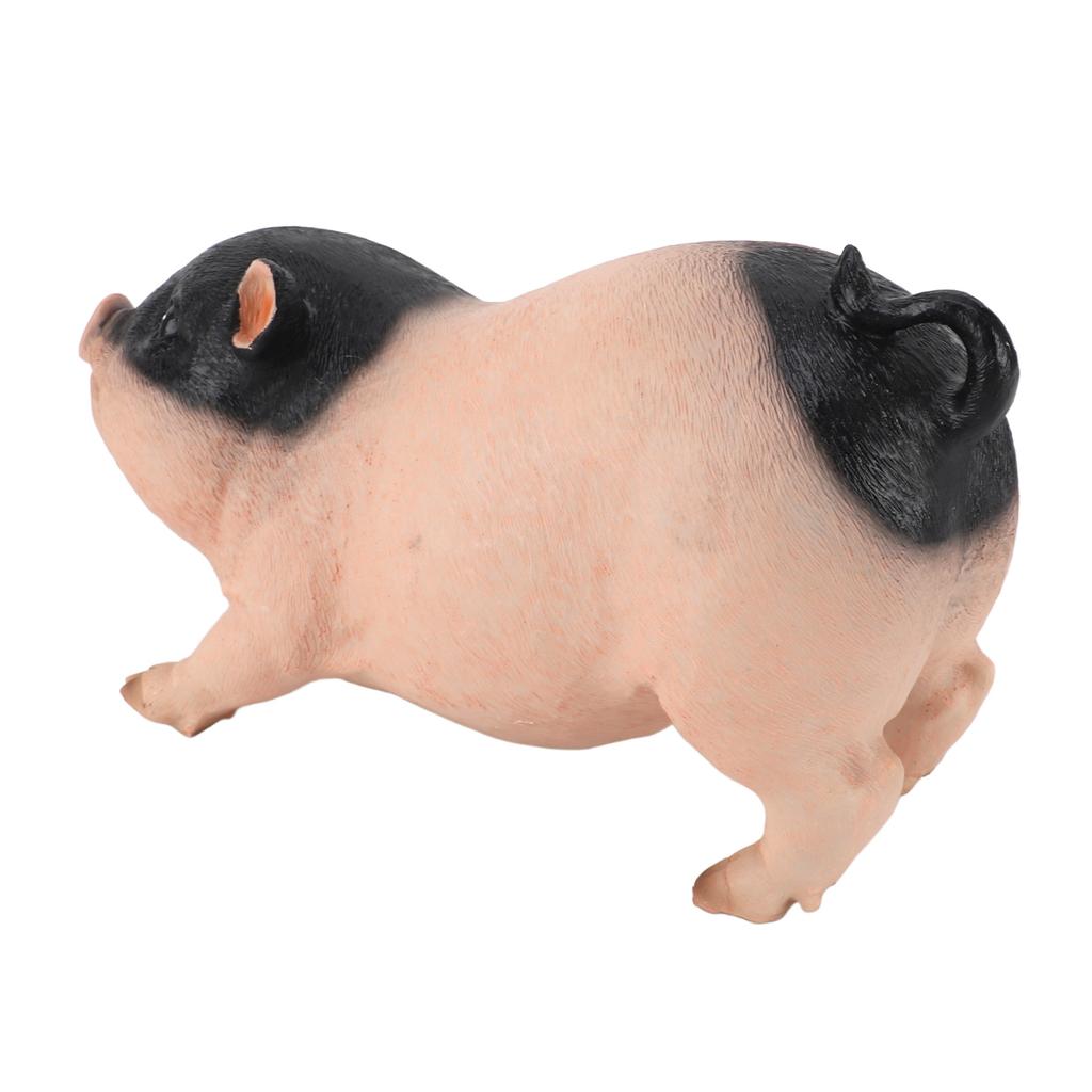 Pig Garden Statue Resin Exquisite Lifelike Cute Pig Sculpture Ornament 26cm for Home Outdoor Indoor Decoration