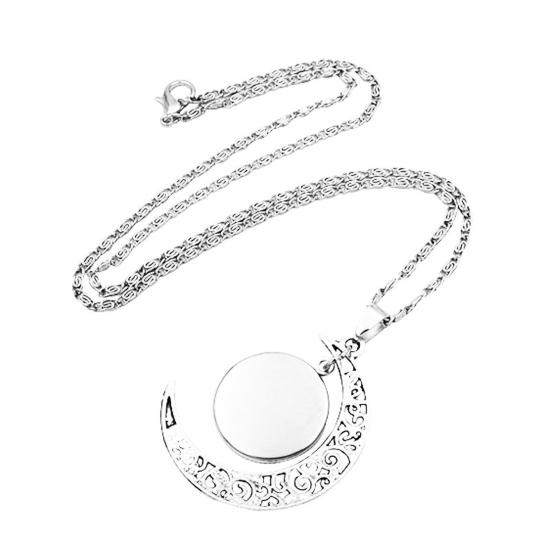12 Constellation Half Moon Zodiac Sign Astrology Horoscope Pendant Necklace