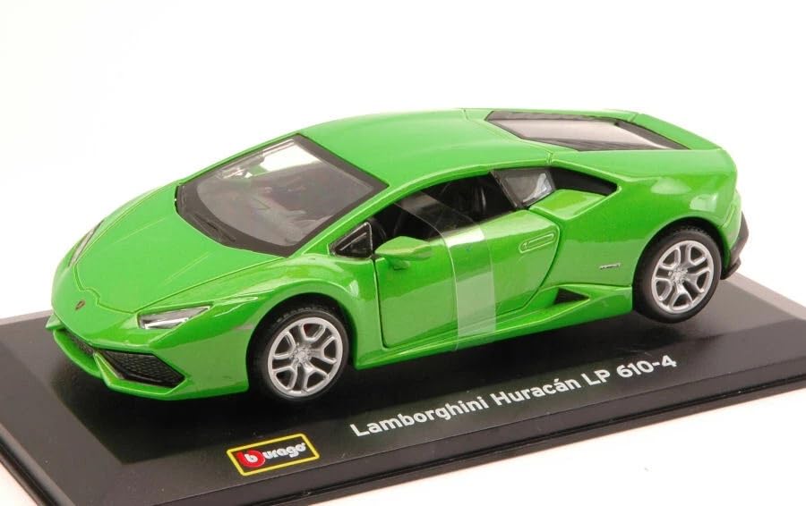 Bburago Lamborghini 1/32 Scale Diecast Model Car: LAMBORGHINI HURACAN LP610-4 2014 (Green) [Parallel Import]