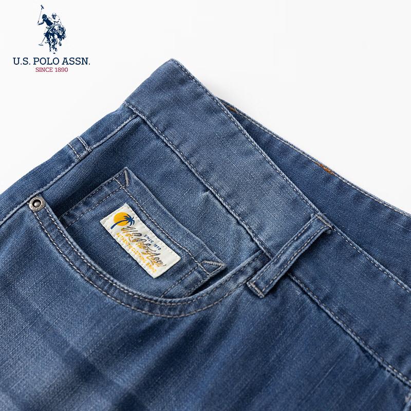 U.S. Polo Assn. Herrjeans med rak passform i lyocell för business casual