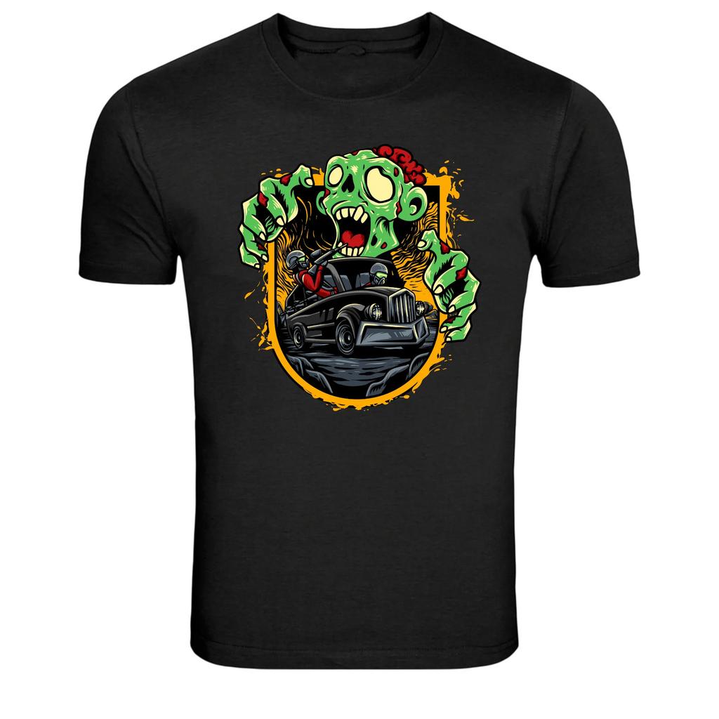 Zombie Driver Monster Truck Horror Graphic T-Shirt