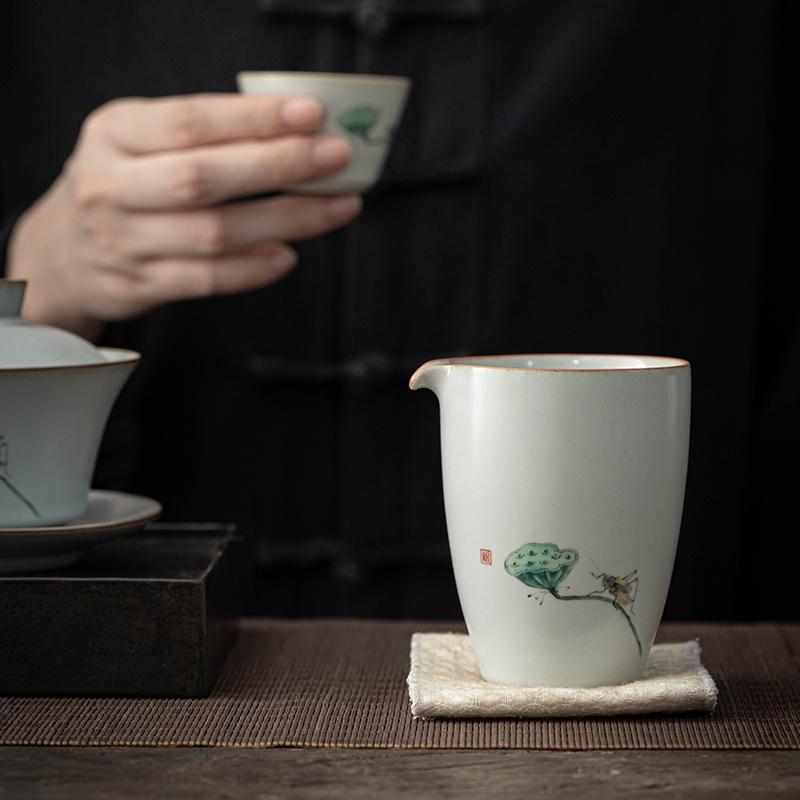 180ml Ceramic Fair Cup Ru Kiln Tea Divider Tea Sea Creative Even Cup