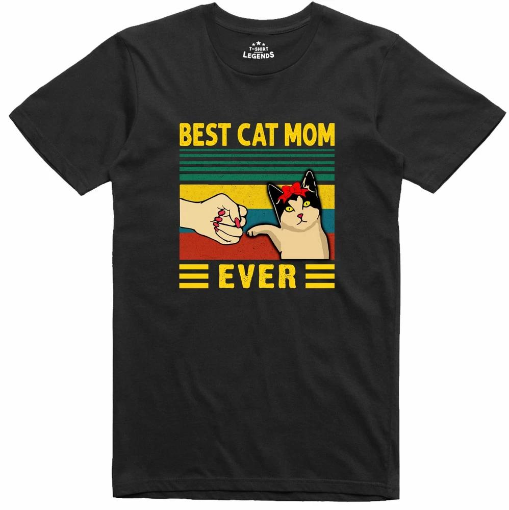 Best Cat Mom Funny T Shirt Regular Fit Cotton TShirt S