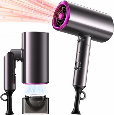 Asciugacapelli grande aria veloce pieghevole tipo asciugatura in 60 1400W capelli negativi capelli 3 livelli aria temperatura costante di prevenzione surriscaldamento ugello conveniente