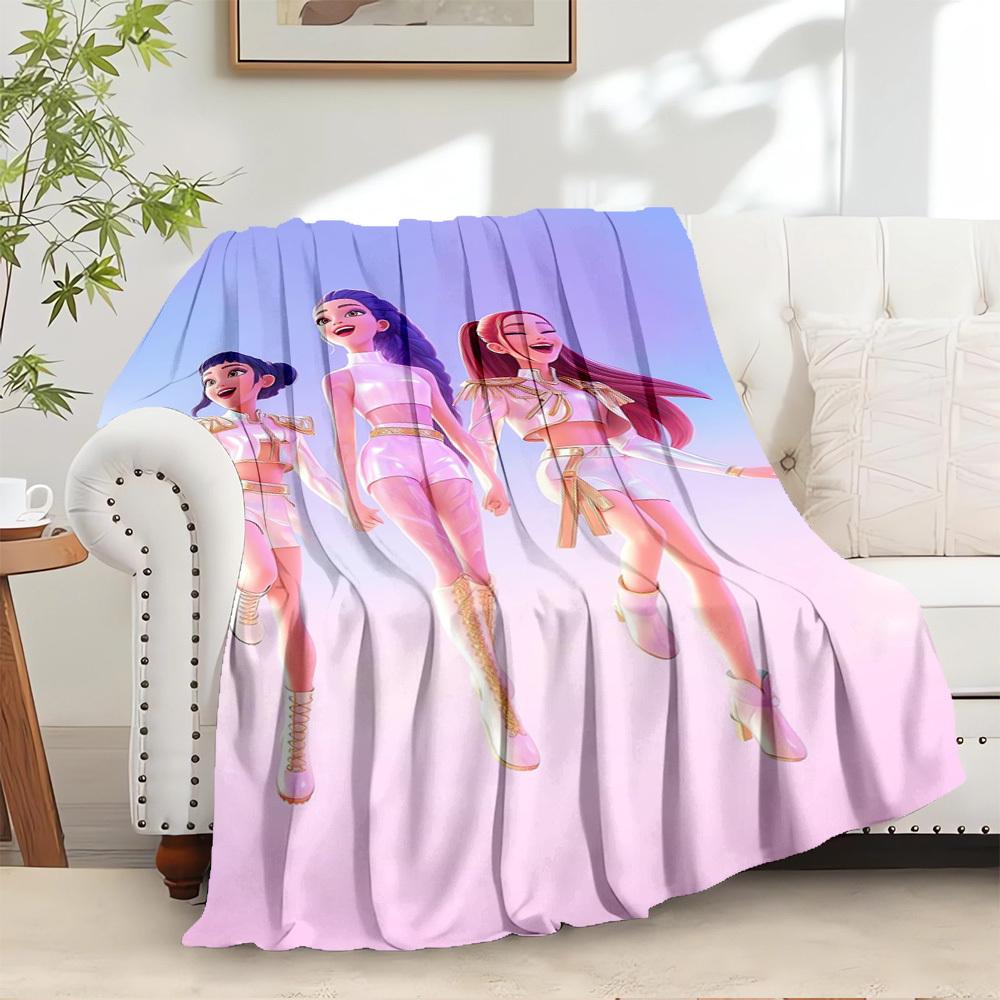 

K-POP Anime Girls Group - Four Seasons Soft Warm Blanket - All-Season Thick Knit Polyester Bedspread for Bed, Camping, Travel - Perfect Gift 100x150cm