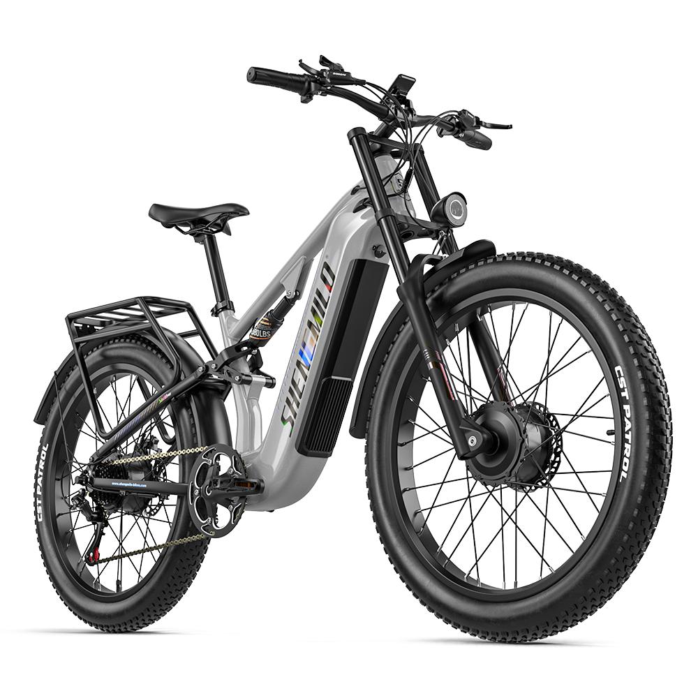 Shengmilo S600 Pro Adult All-Terrain Electric Bicycle 48V25AH Battery 90KM Max Range 2*1000W Dual Motor 45KM/H Top Speed No ABE E-Mountain Bike