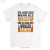 I Love You More Than Beer Funny T Shirt Design Idea Sayings Top Quality Cotton Clothes  Vintage Washed Soft Homme Comfortable