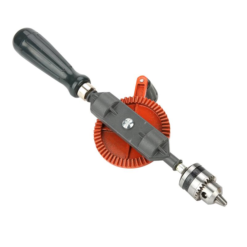 Hand Drill Woodworking Hand Drill Portable Hand Crank Drill Mini Manual Drill with Double Pinions for Wood Plastic Manual Drill