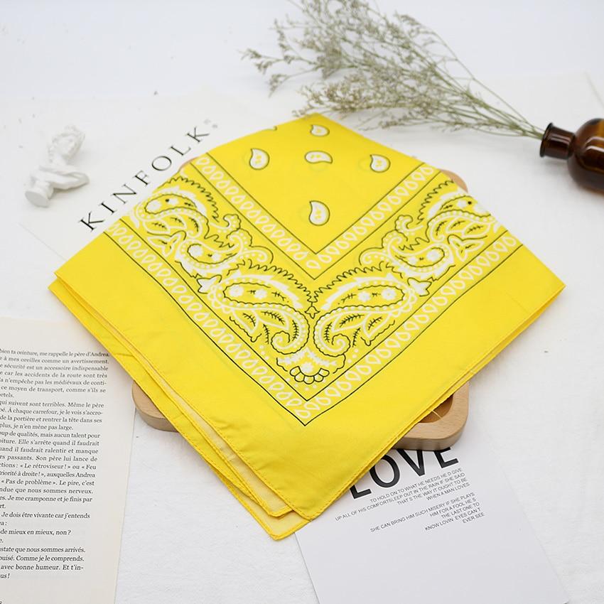 DAMILY Foulard Carré à Imprimé Citron Jaune Mode Écharpe Cheveux