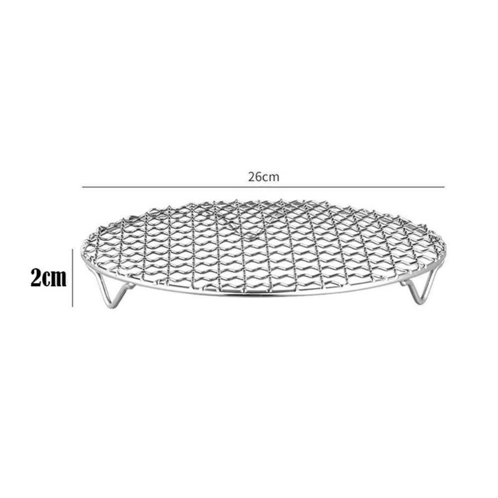 

Круглая решетка для фритюрницы из нержавеющей стали, решетка для охлаждения, решетка для гриля, домашняя кухонная духовка, пароварка 26cm