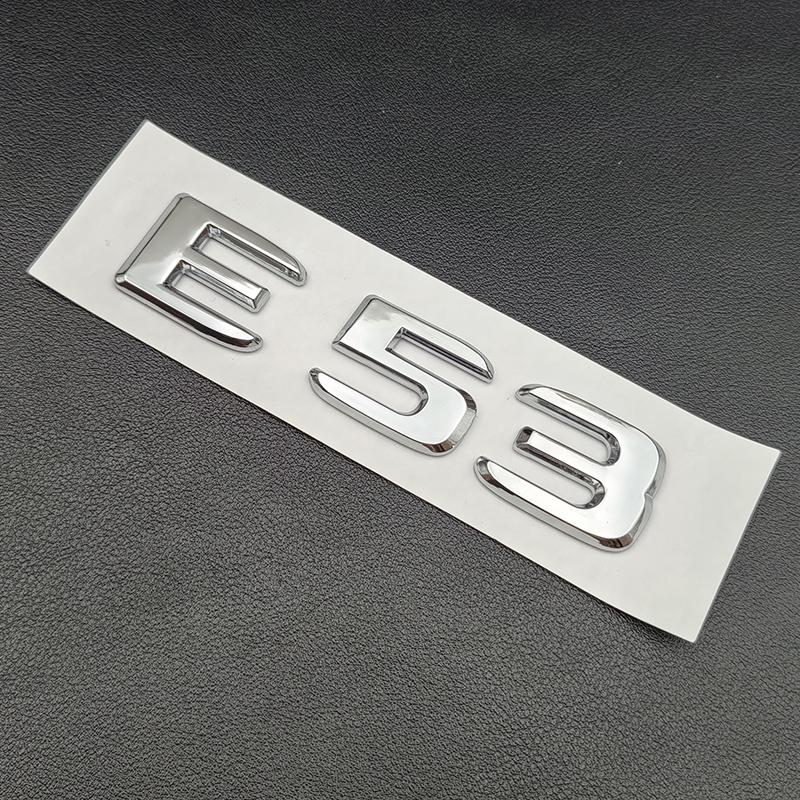 

3D ABS Chrome E53 Logo Letters TURBO 4MATIC Badge Car Sticker Trunk Emblem Decal For Mercedes Benz AMG W212 W213 Accessories