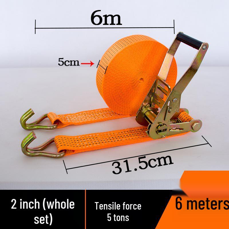 Ratchet Tie-Down Straps with Hooks for Cargo Securing