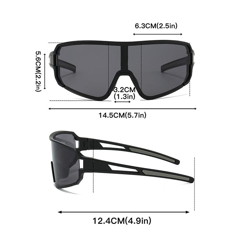 Oversized Sports Goggle Men  New in Punk Mirror Outdoor Fishing Sunglasses Trendy Windproof Anti-UV Cycling Shades