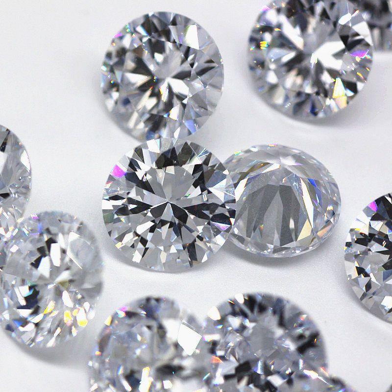 AAA Loose Diamond 0.8-15mm White Pointed Bottom Zircon Stone Transparent round Artificial Gemstone Jewelry Watch Diamond