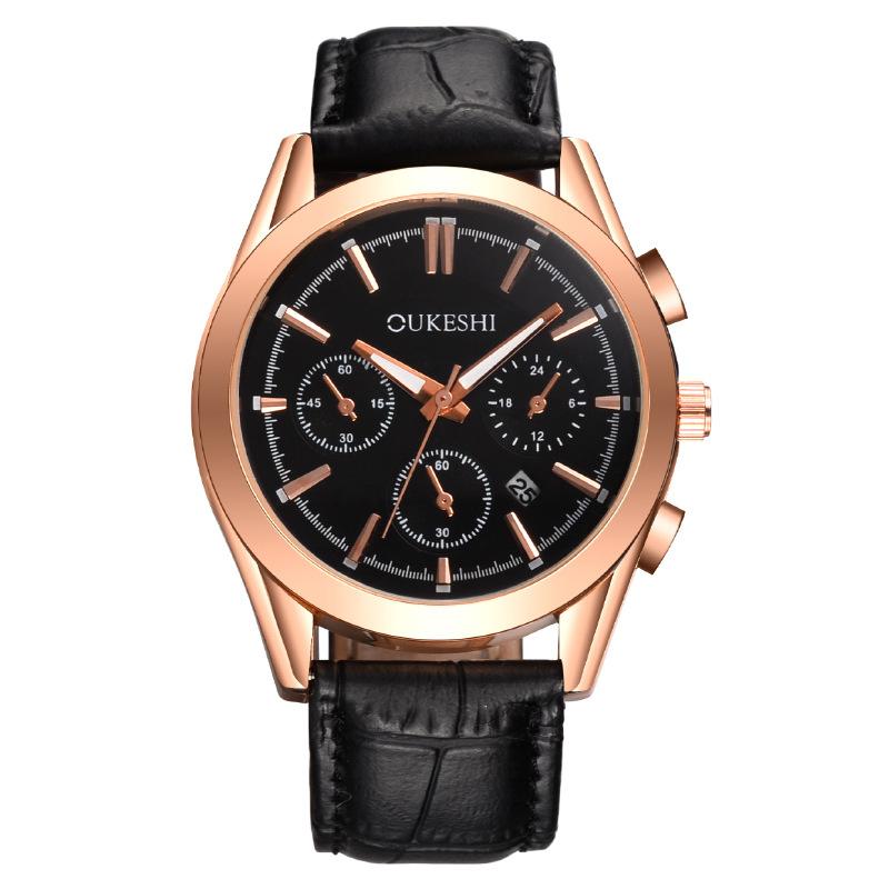 

JYL Women s Watch Fashion Roman Casual Leather Strap Black plate rose gold shell black belt бирюзовый синий