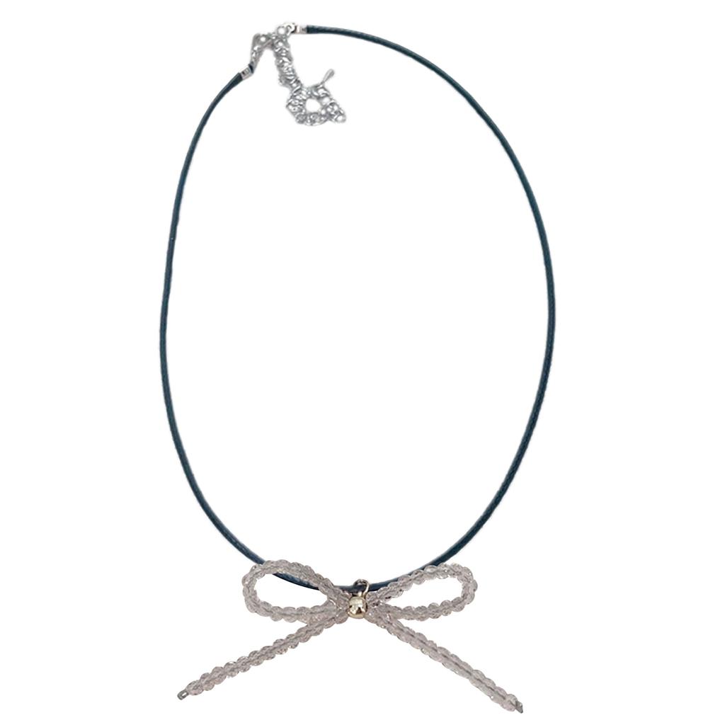 Elegant Bowknot Necklace Unique Perals Bowknot Pendant Clavicular Chains Accessories Perfect for Parties and Weddings