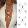 Luxury Heart Crystal Chest Bra Jewelry Rhinestones Body Chain Necklace Bra Chain Jewelry Body Jewelry For Women Sexy