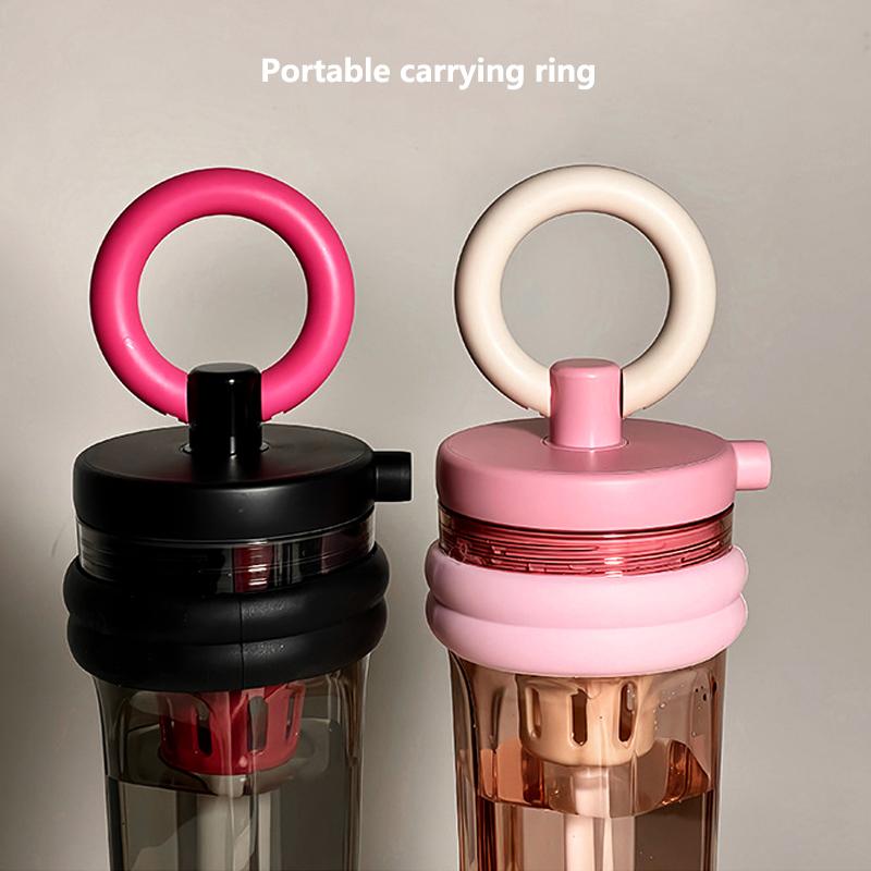 Portable Water Bottle Tea Strainers High Temperature Resistant Bottles with Straw
