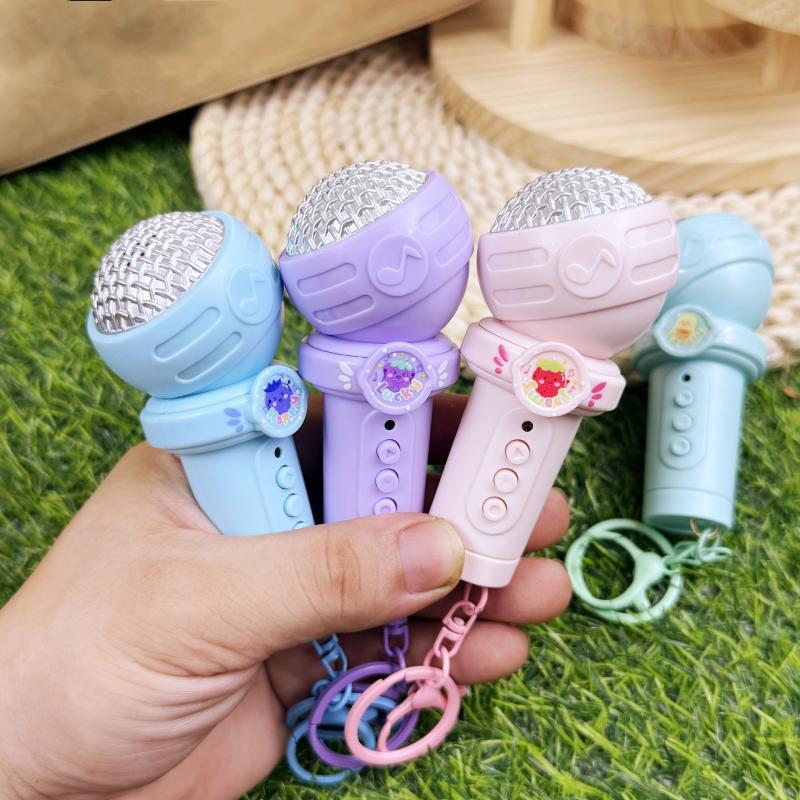 Cartoon Mini Multifunktionales Aufnahme-Mikrofon Schlüsselanhänger Rucksackanhänger Originalität Schultasche Anhänger Kinderspielzeug