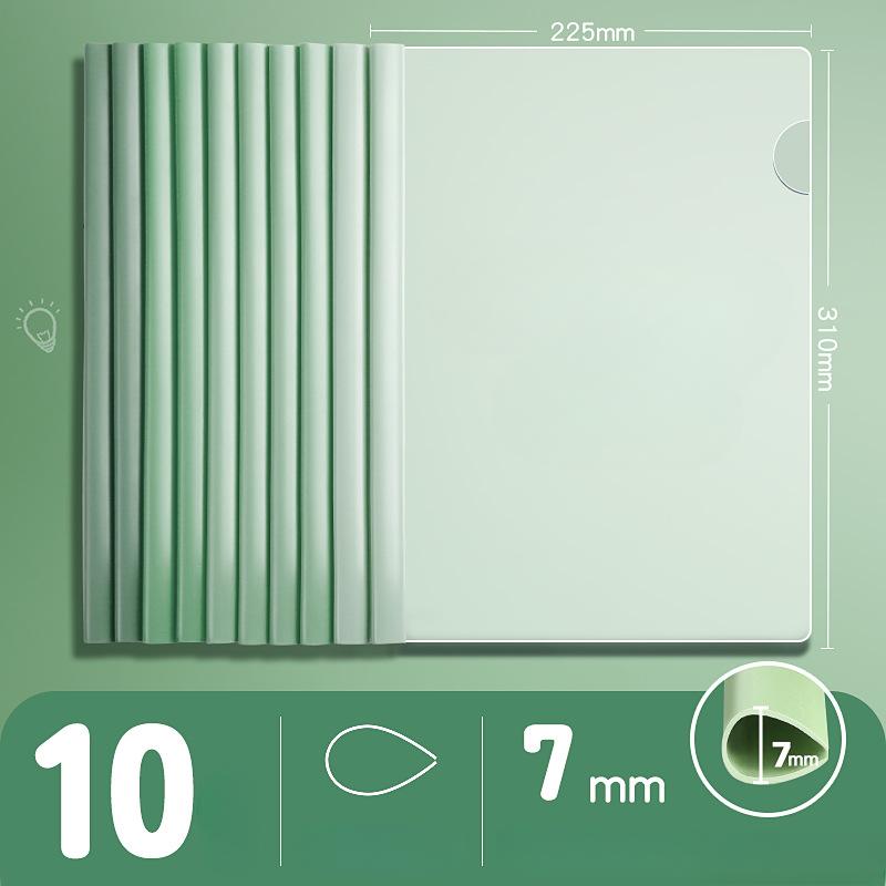 10 stk. Skyvefelt Gjennomsiktige Rapportomslag, A4 Gjennomsiktige CV Presentasjonsmapper Organiseringsperm