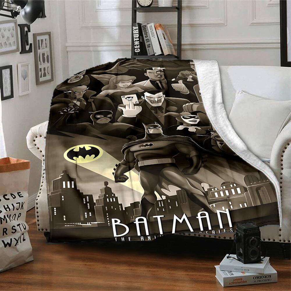 1pc Batman Blanket Lightweight Flannel Throw For Sofa, Bed, Travel, Livingroom, Office, Couch, Chair, And Bed