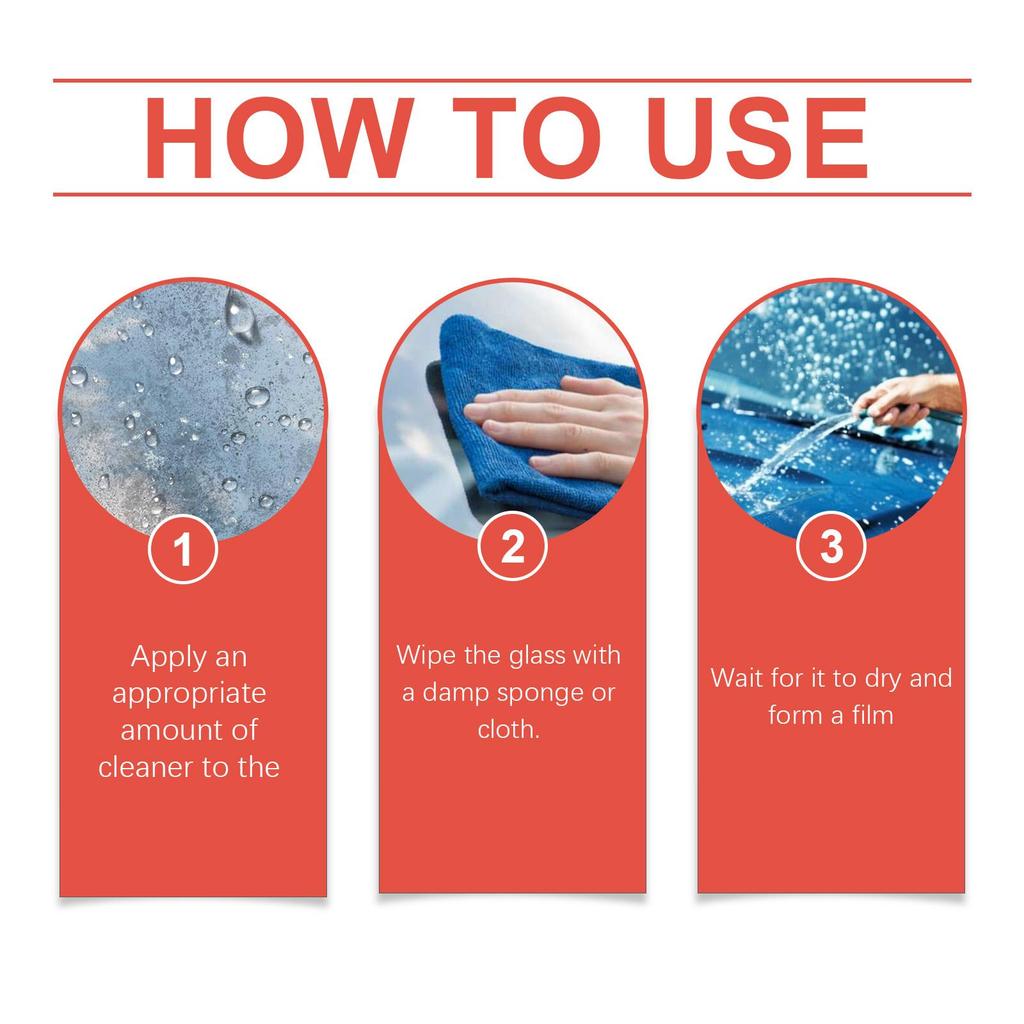 Rayhong Oil Film Cleaner 50ml Powerful degreasing without damaging glass Ensures clear visibility for safe driving