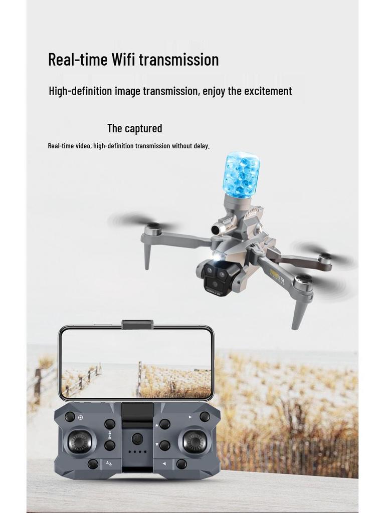 K11MAX Water Bomb Drone: Brushless Motor, Triple-Camera, Professional Aerial Photography, Remote-Control Aircraft for Kids.