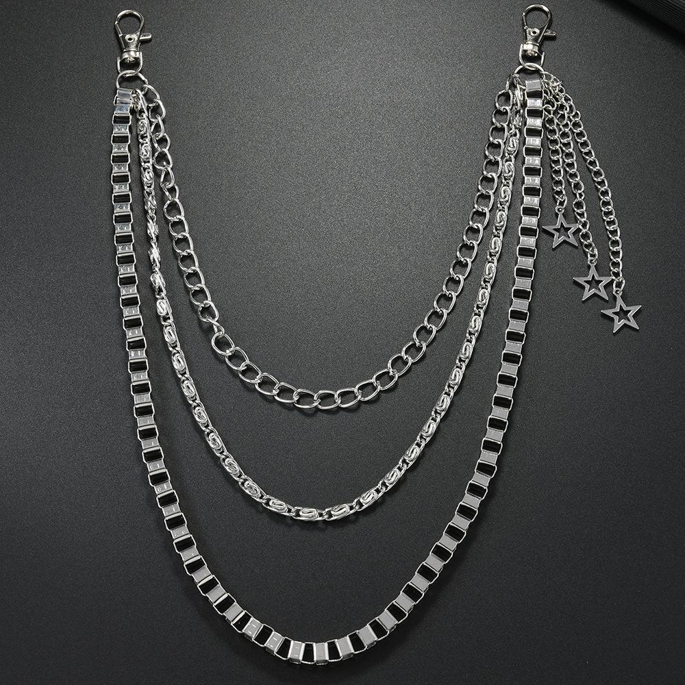 New Multi-Layer Body Chain Daily Wear Jewelry Waist Chain Creative Stars Pendant Stage Performance Accessories for Men Women