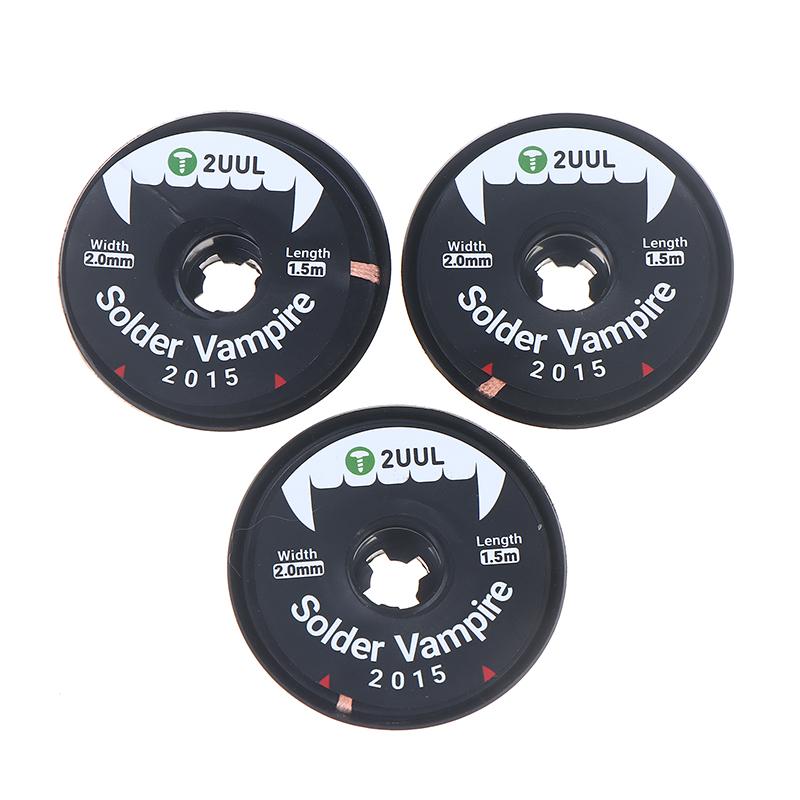 2UUL DW16 2015 Ultra High Density Solder Vampire Desoldering Braid Wick Separate Pack For Motherboard PCB BGA Soldering Tool