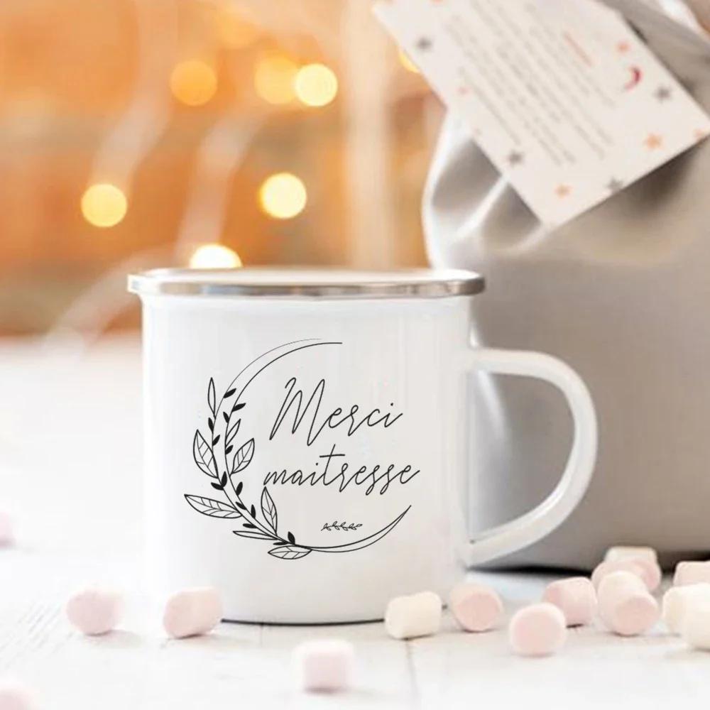 Coffee Cups Thank You Mistress Enamelled Mug Gift Idea for Coffee Lover Original Teacher Gifts School Asurprise for Teacher