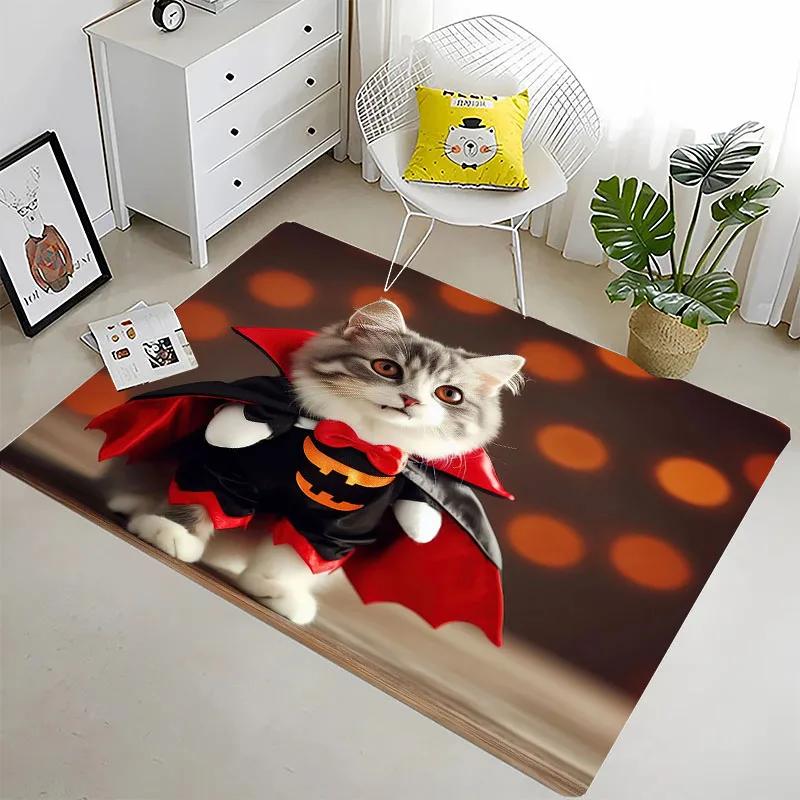 Funny Cat 3D Printing Large Area Carpets for Home Living Room Children's Bedroom Sofa Doormat Kitchen Floor Rugs Anti-slipDecor