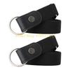 49MD 2Pcs Adjustable Stretch Waistband No Clasp Invisible Belt for Jeans Men Women