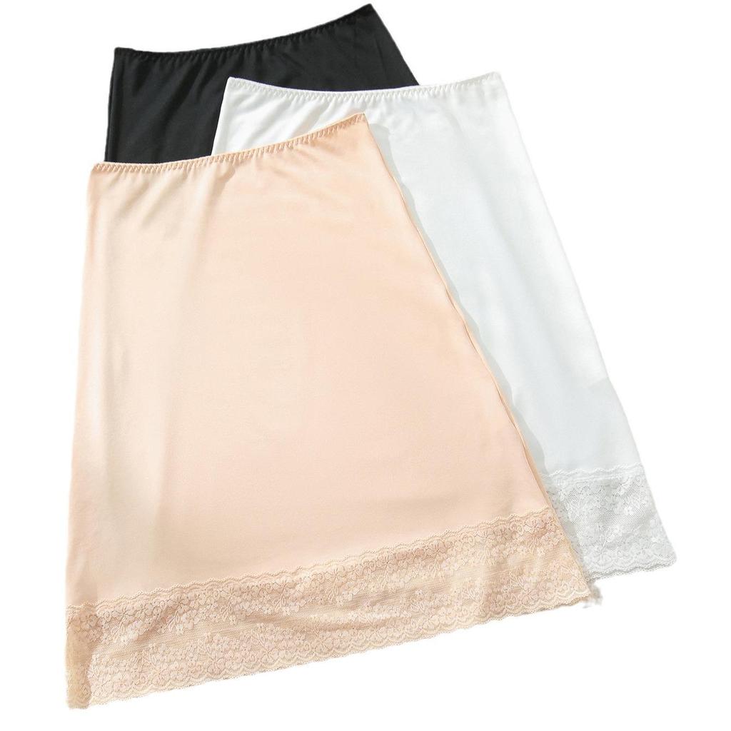 Dámská krajková patchworková poloprůhledná midi sukně - ke kolenům, antistatická, plus size