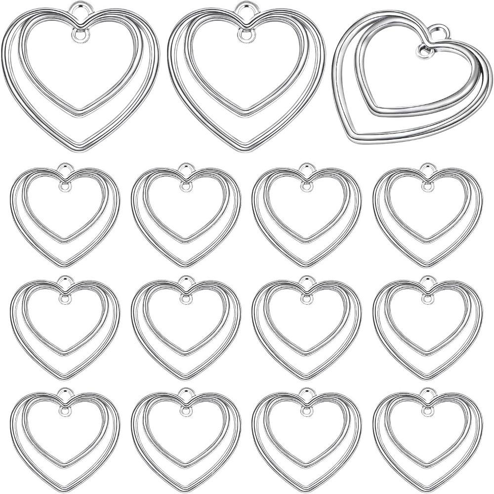 

Подвески из сплава с полой открытой рамкой, античные серебряные подвески, разъем для изготовления ювелирных изделий