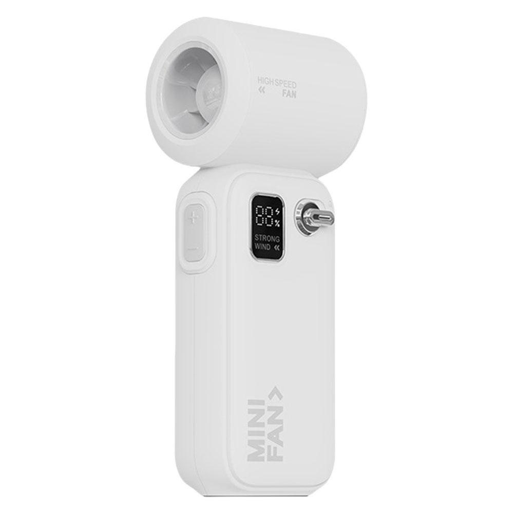 High Speed Fan LED Display Handheld Turbo Fan Rechargeable Portable Turbo Fan Electric Cooling Fan for Camping Hiking