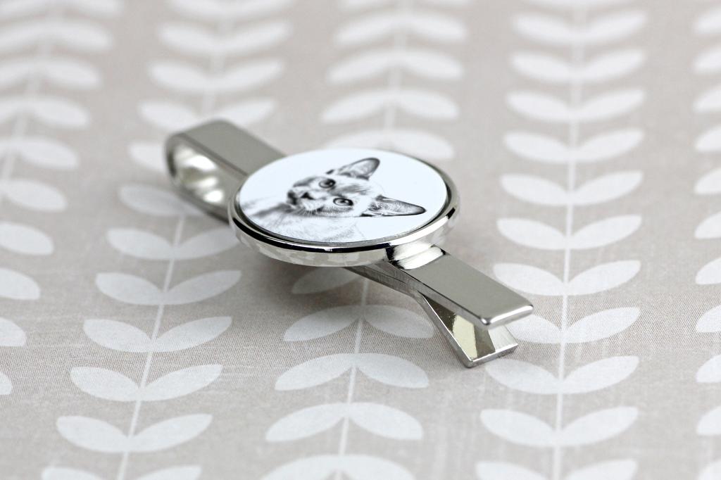 Burmese Cat - Cat Tie Clip, Personalized Tie Clip, Unique Gift for Men from Art-Dog Brand