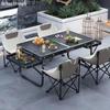 Portable Outdoor Folding Camping Table with Multifunctional Iron Mesh and Aluminum Alloy