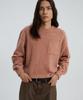 KNITTED Cashmere Wool Pocket Round Knit Dusty Pink