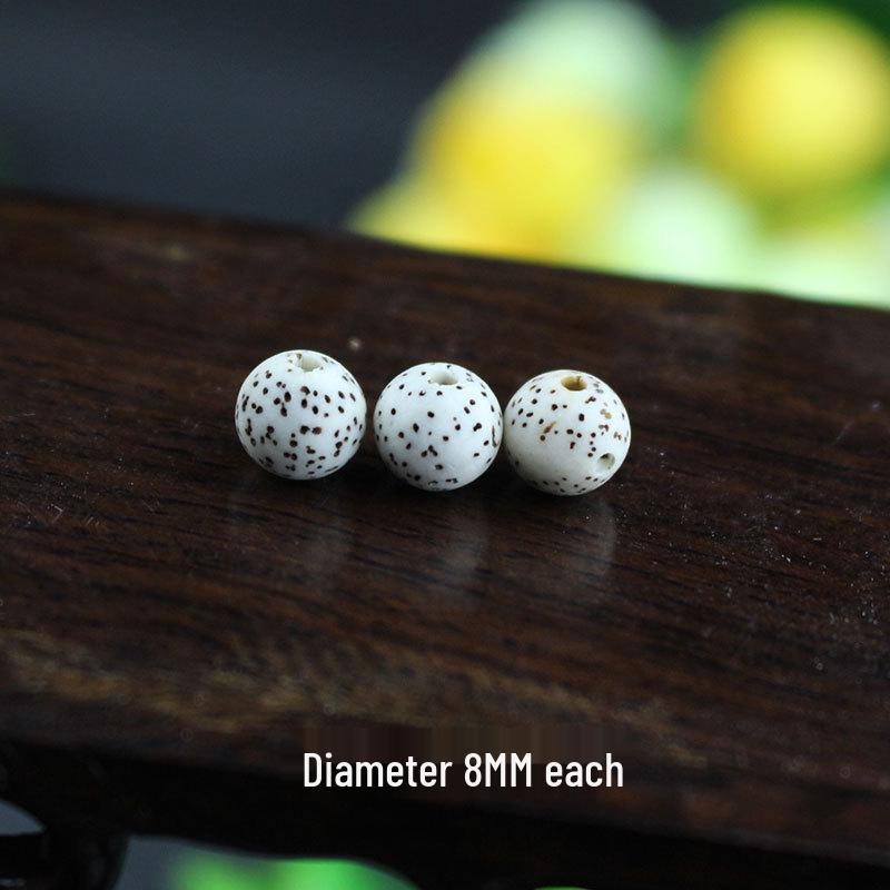 Star and Moon Bodhi Beads: Pure White High-Density 108 Bead Bracelet for DIY Prayer Accessories