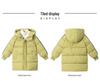 Mid-Length Children's Down Cotton Jacket - Warm, Thickened Outerwear for Boys and Girls